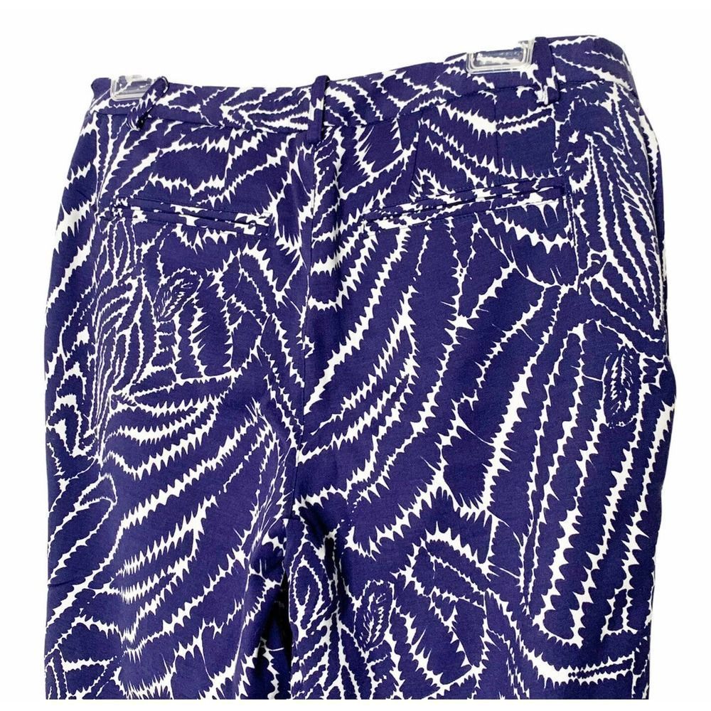 ❌SOLD❌ Lilly Pulitzer Women’s Peggy Zebra Print Blue White Pants Size 4 - Picture 6 of 12